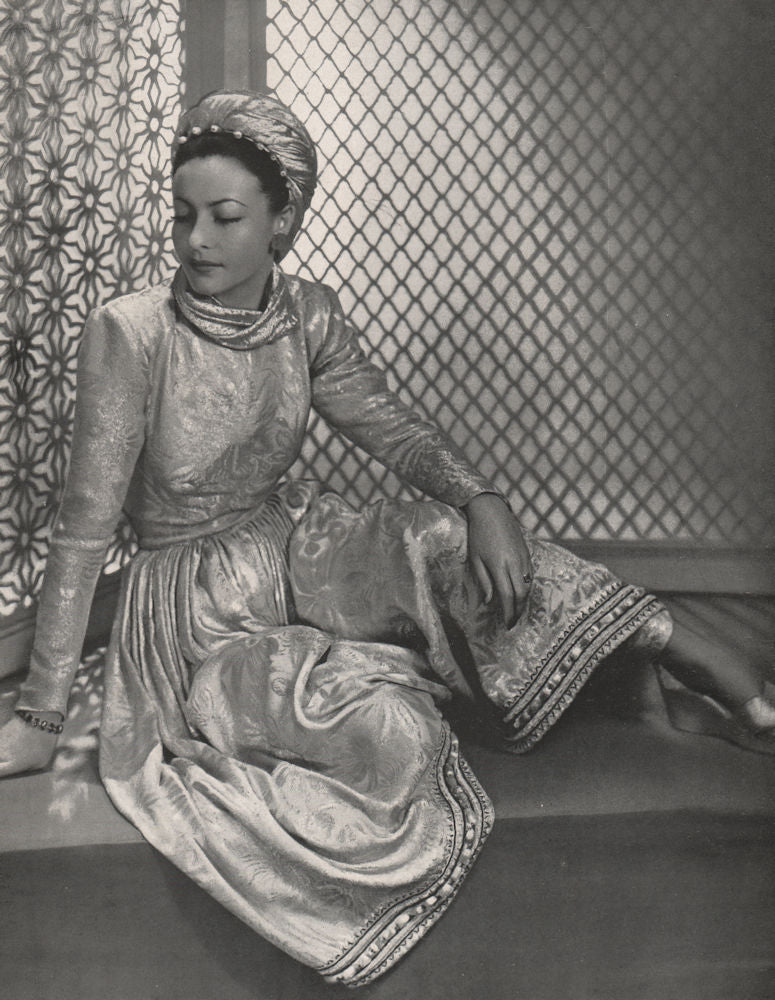 FASHION ADVERT. Déshabillé de Bruyère 1947 old vintage print picture